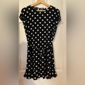 POPSUGAR Black and White Polka Dot Dress